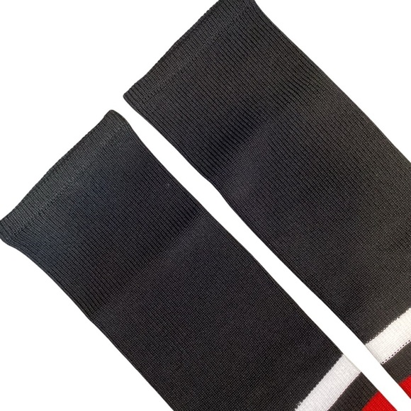Trenway Textiles Ribbed Knit Northwestern Pro Style Hockey Hose Socks Adult NEW - Picture 4 of 7